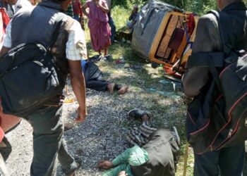 सल्यानमा अटो दुर्घटना हुदा तिन जना घाईते