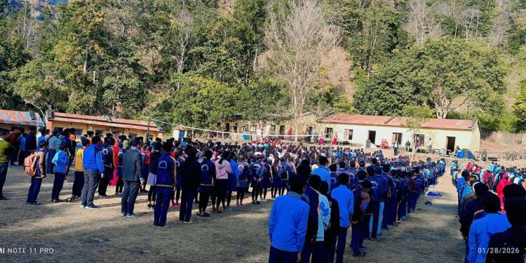 कालिमाटीमा सांगीतिक पीटी प्रार्थना र उत्प्रेरणा कार्यक्रम सम्पन्न,शिक्षक, विद्यार्थी र अभिभावकबीच सुदृढ शैक्षिक सम्बन्धको सन्देश