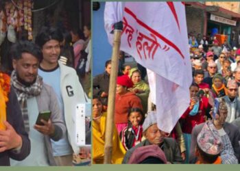 सुर्खेत–१ मा रवि किरण हमालको शक्ति प्रदर्शन, छिन्चुमा जनसागर