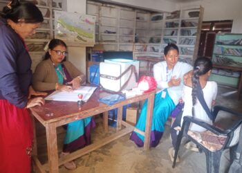 गुर्भाकोट नगरपालिकामा एचपीभी खोप अभियान सम्पन्न