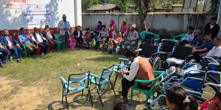भेरीगंगामा अपाङ्गता भएका व्यक्तिलाई सहायक सामग्री वितरण, सामाजिक विकास मन्त्री भण्डारीको सहभागिता