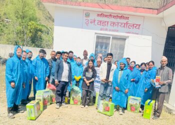 कालिमाटीमा जलवायु अनुकूल कृषि तालिम सम्पन्न, कृषकलाई व्यवहारिक ज्ञान र सामग्री वितरण